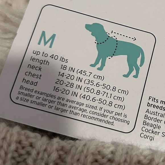 $15 sale Med Boots & Barkley Dog or Cat Sweater Pet Apparel Beige NWT 0218 - Picture 3 of 5